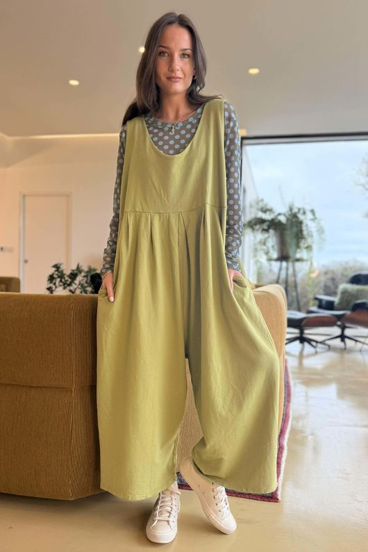 Bobby Mesh Layering Top Dopamine Dot Khaki Baby Blue